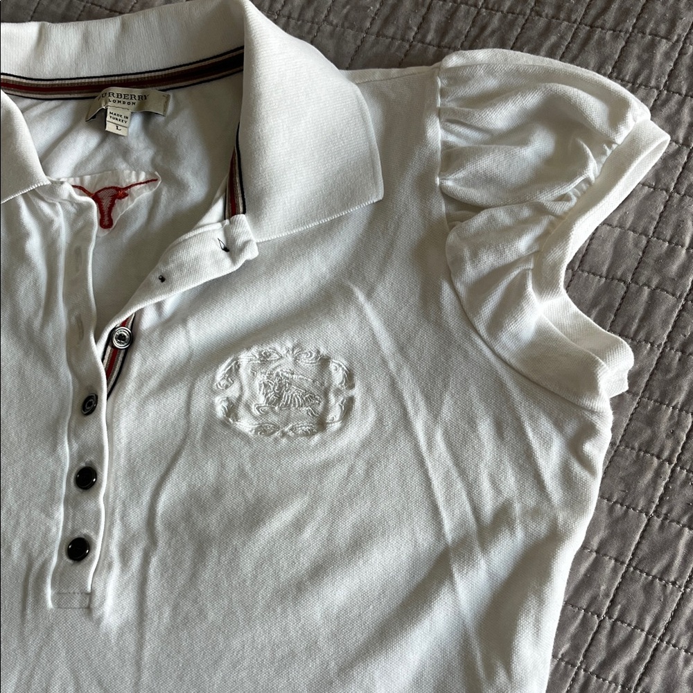Burberry Short Sleeve Polo Top - Picture 10 of 14